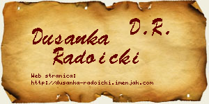 Dušanka Radoički vizit kartica